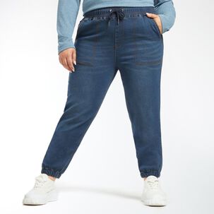 Jeans Talla Grande Cargo Tiro Medio Regular Mujer Sexy Large