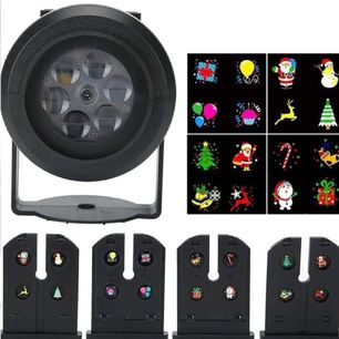 Proyector De Navidad Led Con Tarjetas Intercambiables.