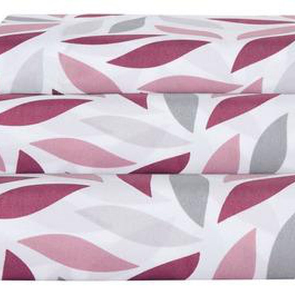 Sabana Andes Microfibra Estampada Hoja Frambuesa 1.5 Plaza image number 2.0