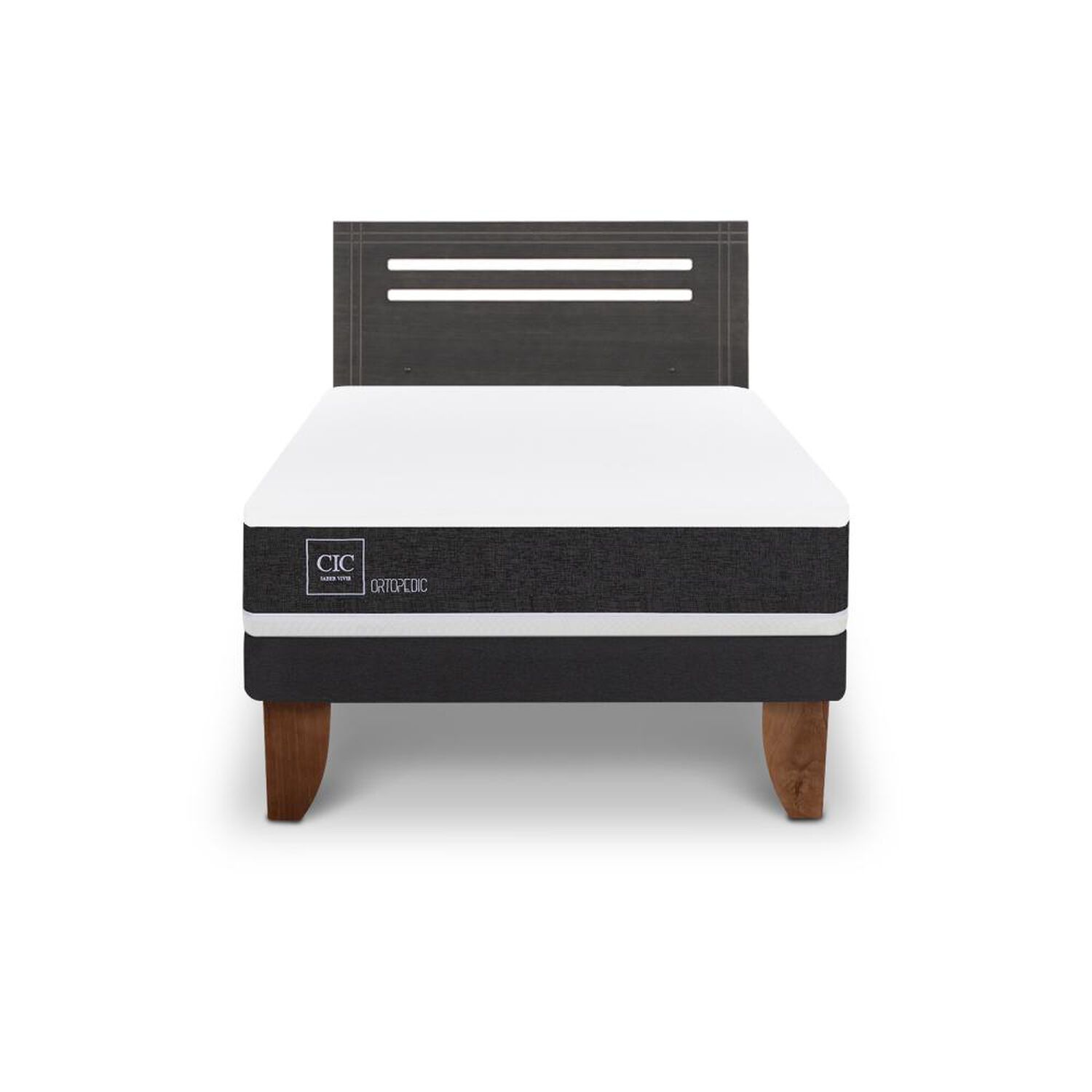 Cama Europea Cic Ortopedic / 1.5 Plazas / Base Normal + Respaldo image number 0.0