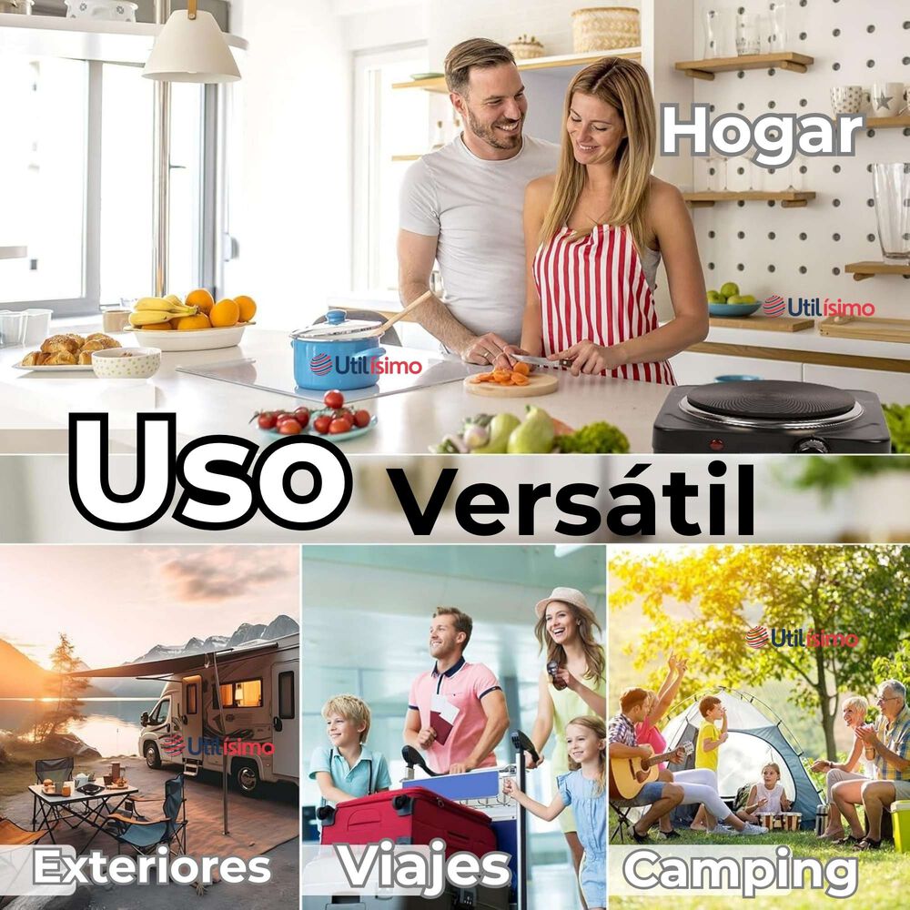 Cocina El&eacute;ctrica 2 Platos Cocinilla Port&aacute;til 2000w De Potencia image number 8.0