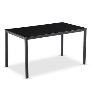 Mesa De Comedor Vidrio Negro 120x80x75cm