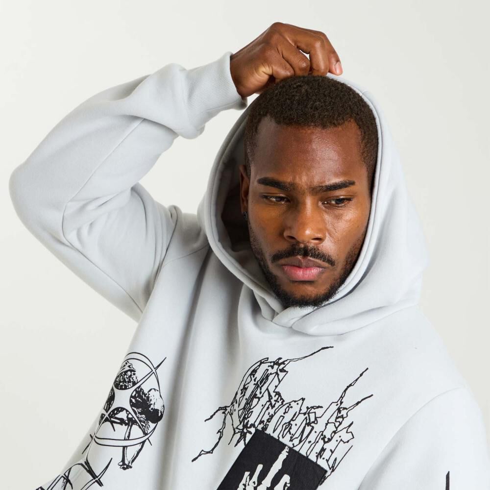 Poler&oacute;n Estampado Regular Cuello Redondo Con Capucha Hombre Rolly Go image number 4.0