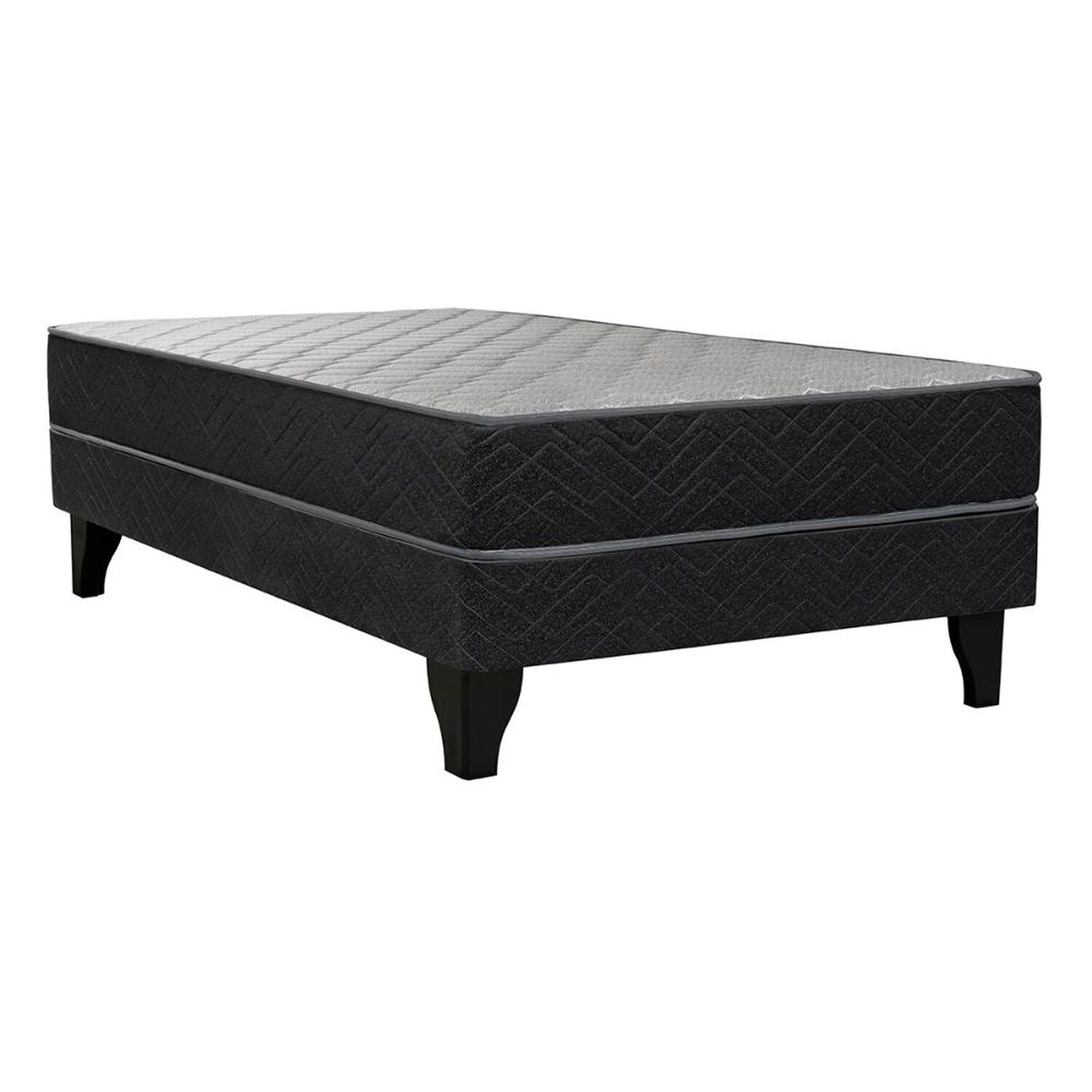 Cama Europea Celta Apolo Black / 1.5 Plazas / Base Normal image number 0.0