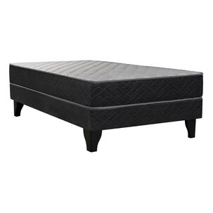 Cama Europea Celta Apolo Black / 1.5 Plazas / Base Normal