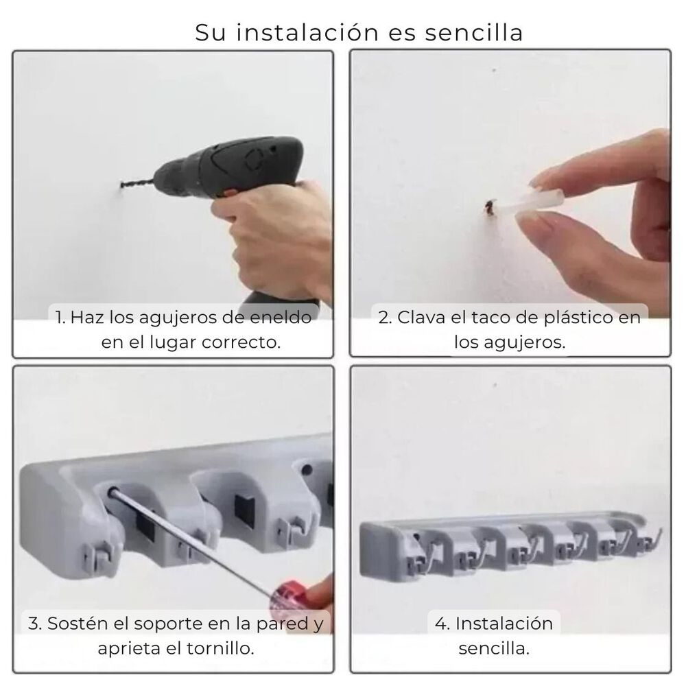 Soporte Colgador Organizador Escobas Multiuso (0) image number 4.0