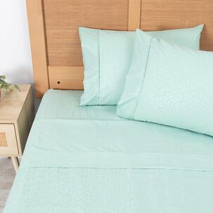 Sabana Plumetti Embossed 2 Plazas Verde