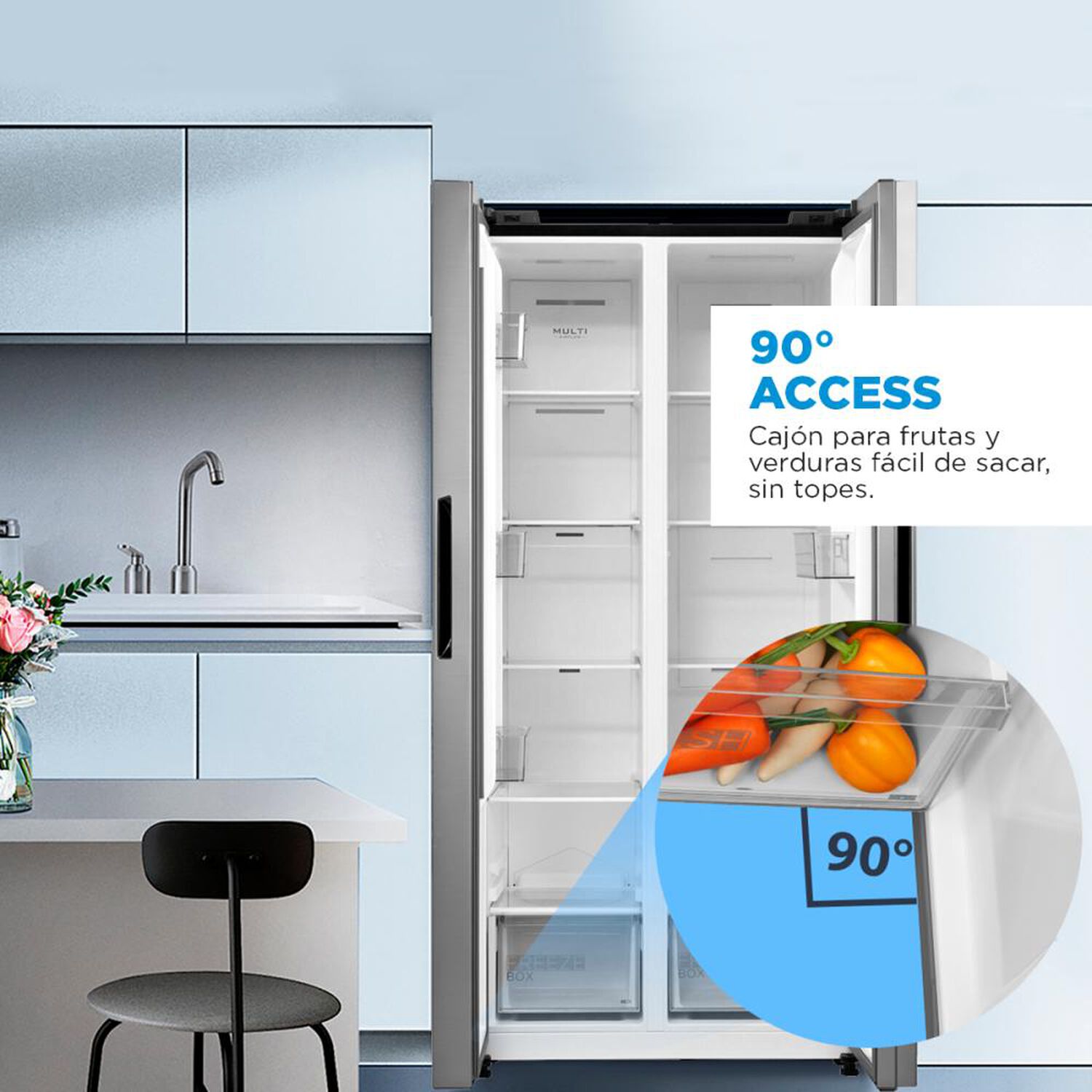 Refrigerador Side By Side Midea MDRS619FGE50 / No Frost / 460 Litros / D image number 6.0