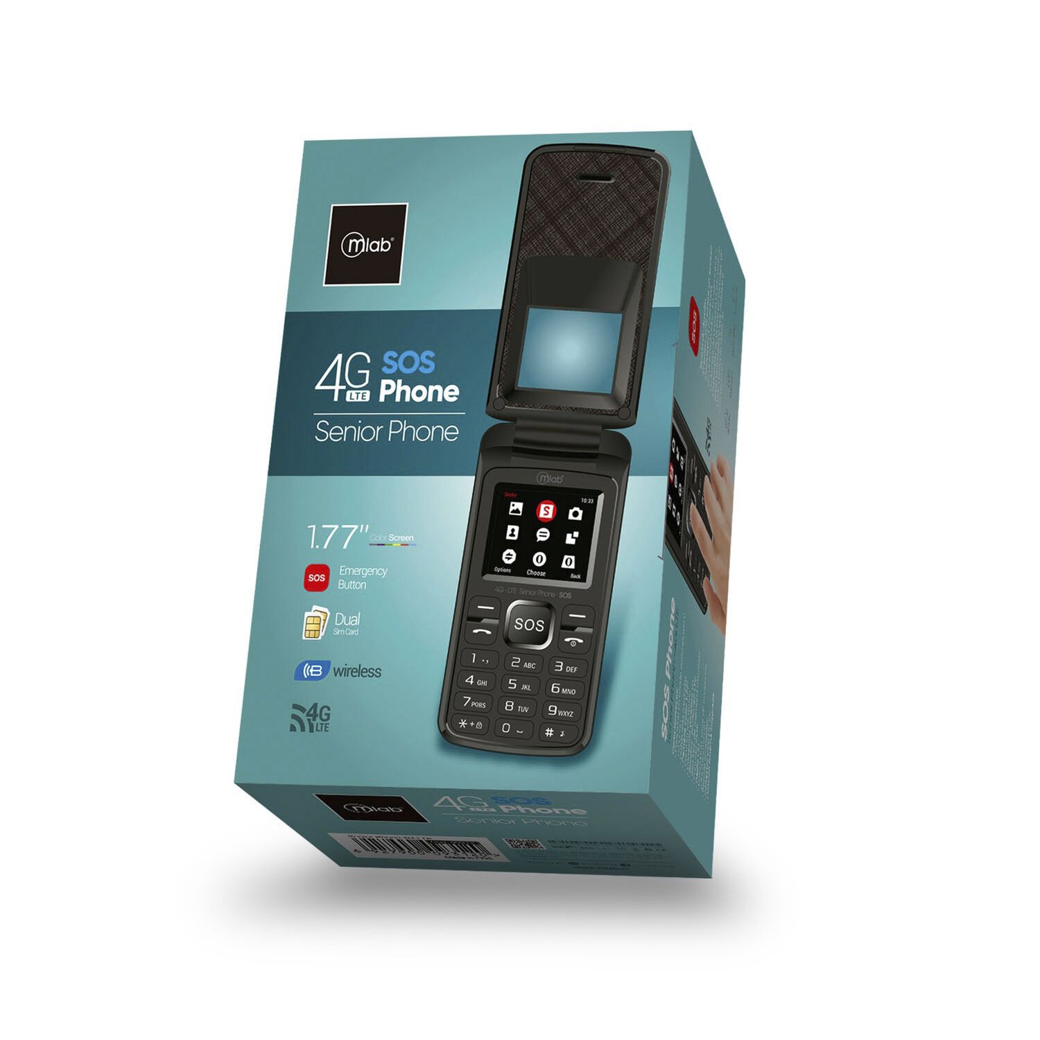 Tel&eacute;fono Senior 4g De Adulto Mayor Con Boton S. O. S Mlab-bk image number 8.0