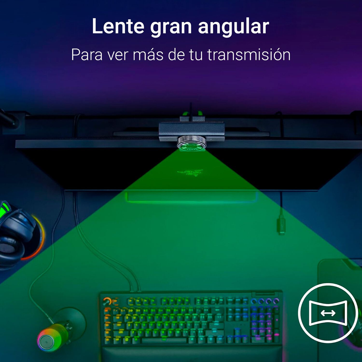 C&aacute;mara Web Gamer Razer Kiyo V2 X Webcam 1440p 60fps image number 5.0