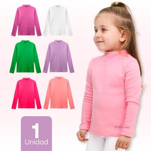 Camiseta Polera Polar Cuello Alto Ni&ntilde;a Primera Capa