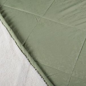 Plumon Emboss+sherpa 1.5 Plazas Verde