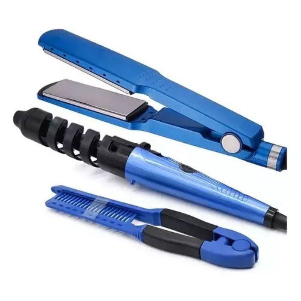 Plancha Alisadora Profesional Y Tenaza Rizadora Cabello Pelo image number 0.0