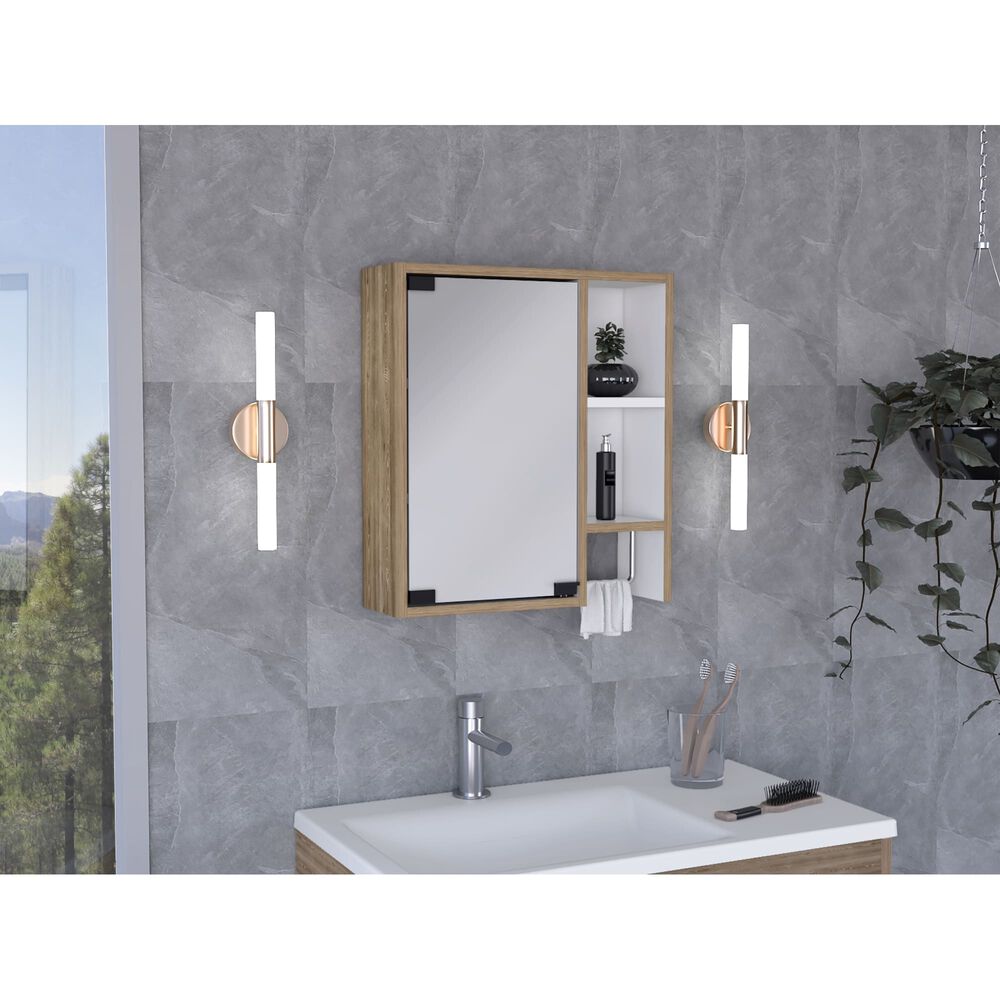 Botiquin De Ba&ntilde;o 1 Puerta 52,2x47,2x14,6 Cm Caf&eacute; Claro image number 3.0