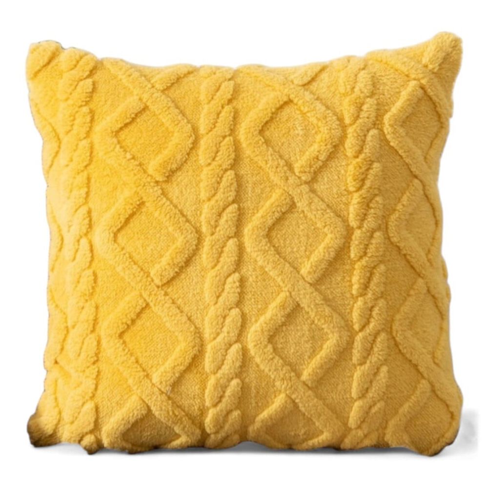 Pack De 4 Fundas Peluditas Texturizadas Dise&ntilde;o Trenzado Medida 45cm X 45xm Fp1-2 image number 0.0