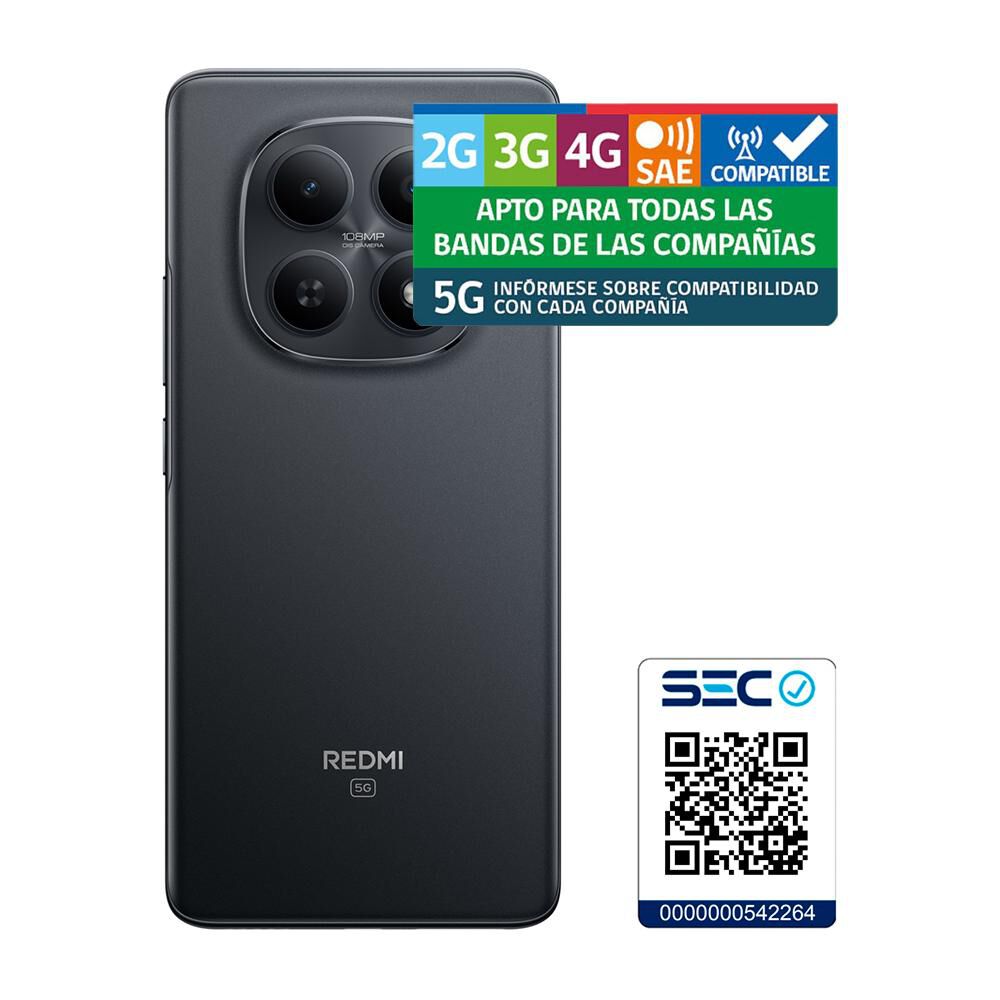 Smartphone Xiaomi Redmi Note 15 / 5G / 256 GB / Negro / Liberado + Buds image number 8.0