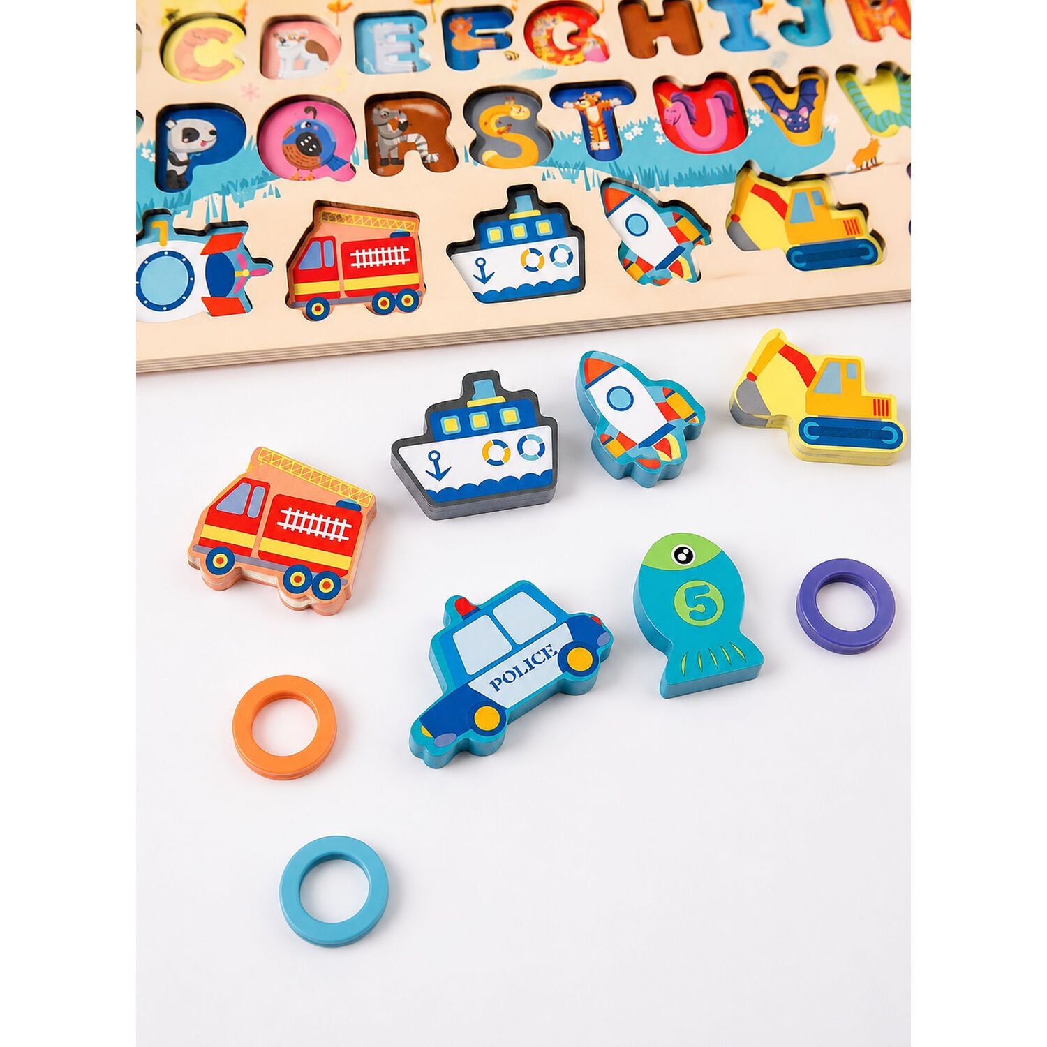 Juego Educativo Montessori Tablero Did&aacute;ctico De Figuras image number 8.0
