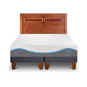 Cama Europea Cic Alaska / King / Base Dividida + Respaldo