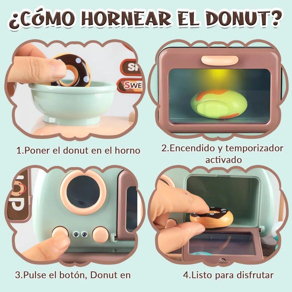 Set Simulaci&oacute;n De Tienda De Donut Juguete 24 Pcs Infantil image number 5.0