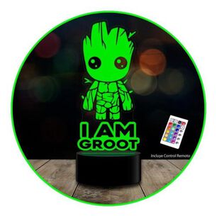L&aacute;mpara 3d Baby Groot Guardianes De La Galaxia Marvel