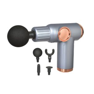 Masajeador Port&aacute;til Pantalla Digital Massage Gun Plateado