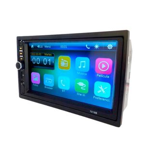 Radio Para Auto Con Pantalla 7 Pulg Touch Con Bisel Y Mando Al Volante