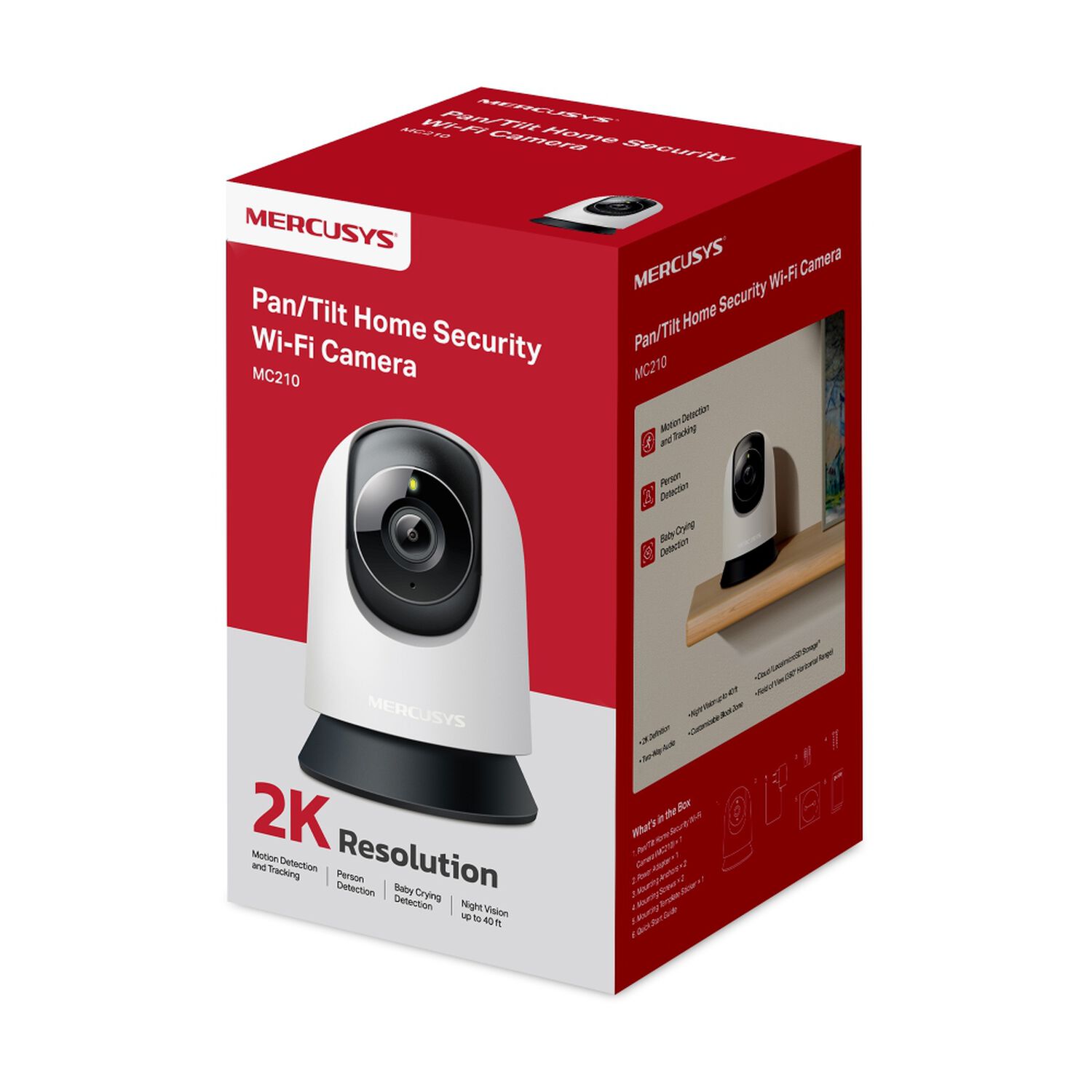 Camara Mercusy Mc210 Wifi Pan/tilt Home Security image number 5.0