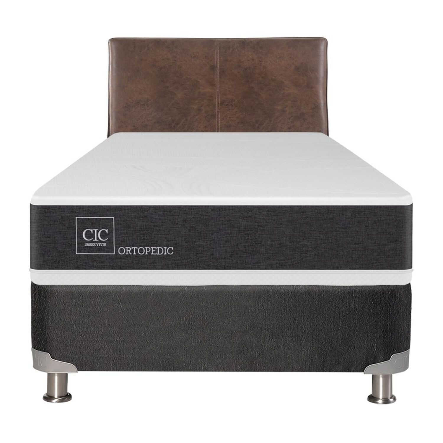 Box Spring Cic Ortopedic / 1.5 Plazas / Base Normal + Respaldo image number 0.0
