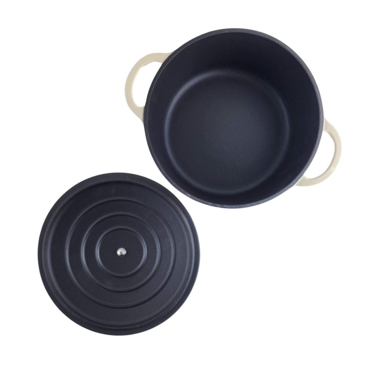 Olla Hierro Fundido 22cm Blanca Keep Antiadherente Cocina image number 3.0