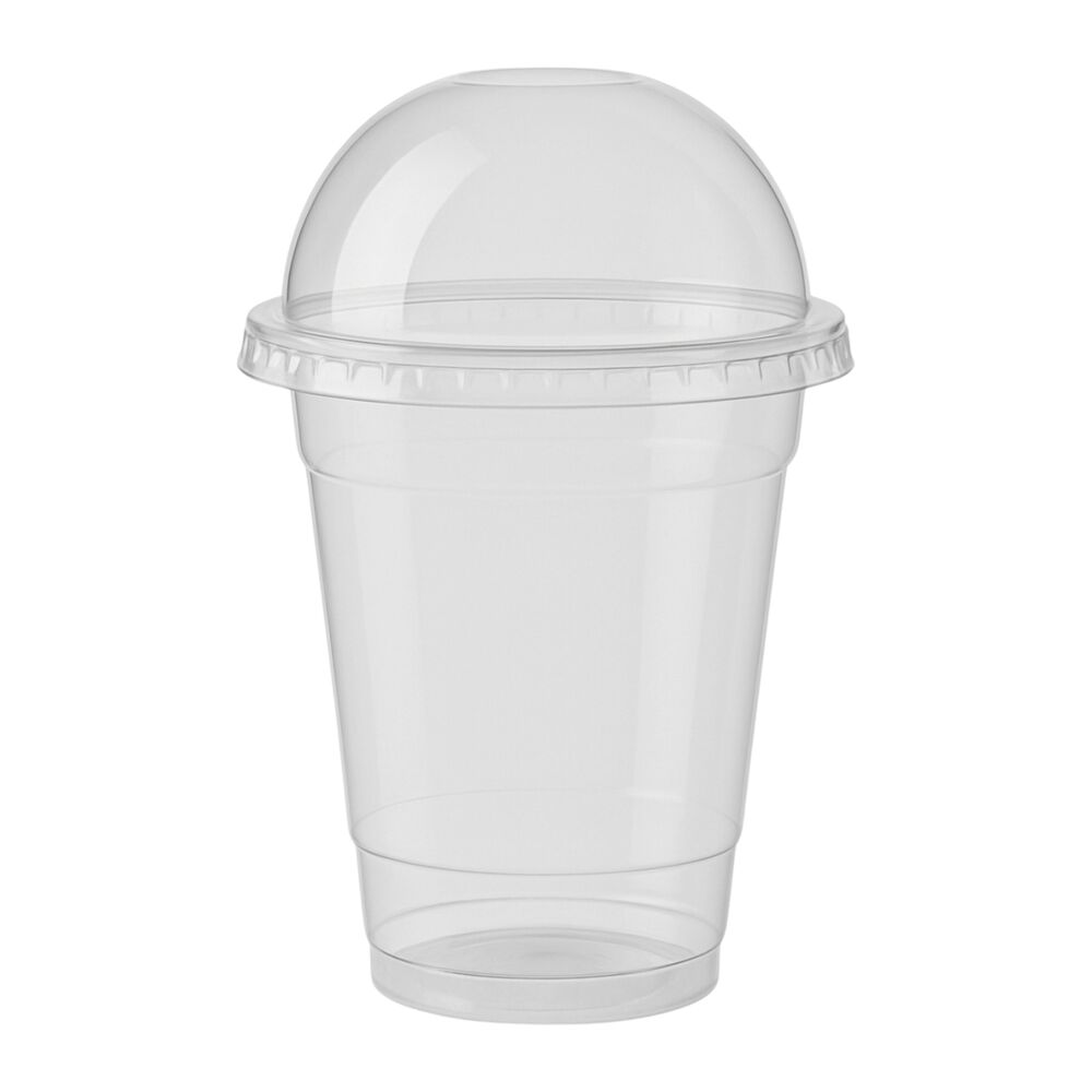 Set 10 Vasos Frappe 12oz Tapa Domo 470ml Plastico Pet image number 2.0