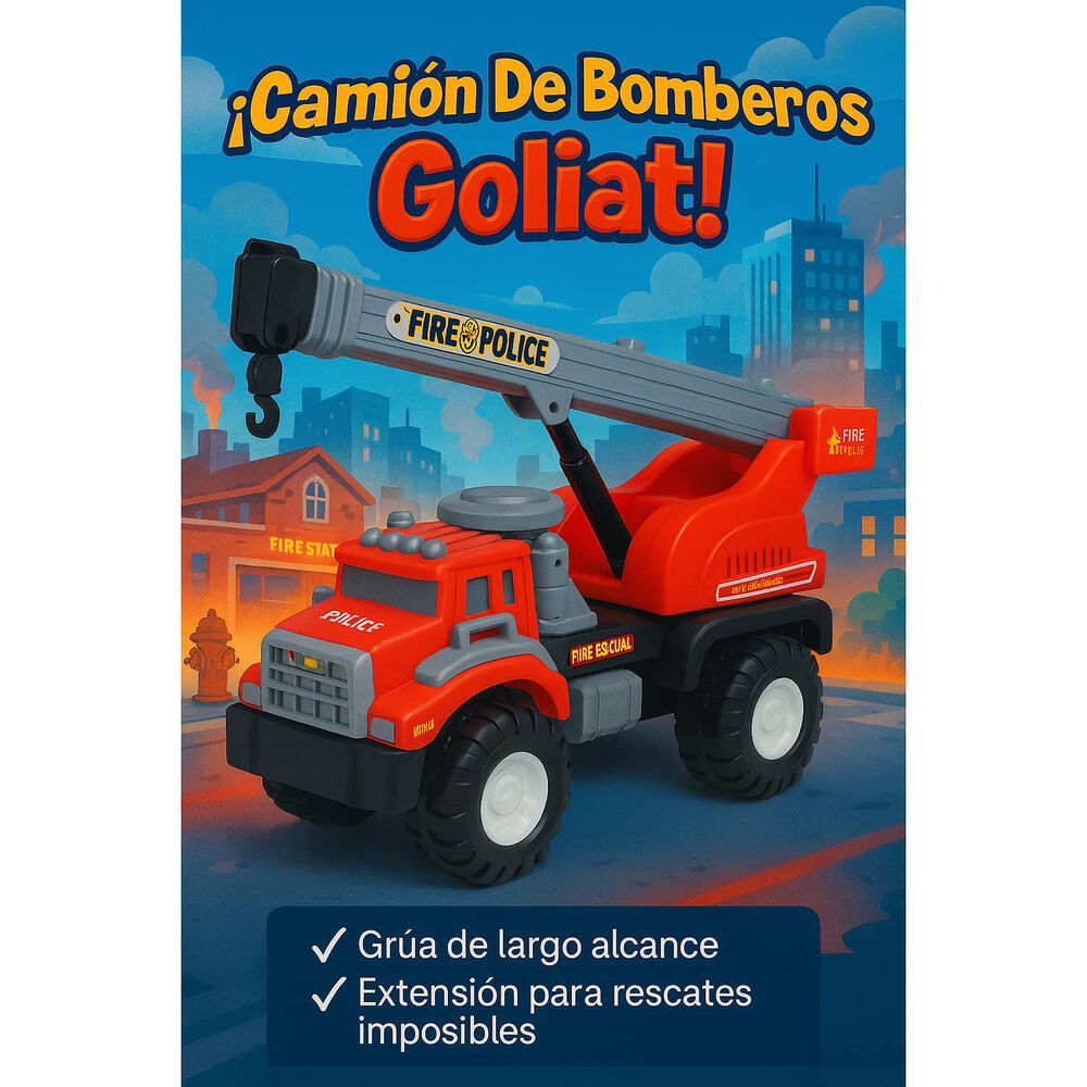 Cami&oacute;n De Bomberos Goliat Grande Juguete image number 3.0
