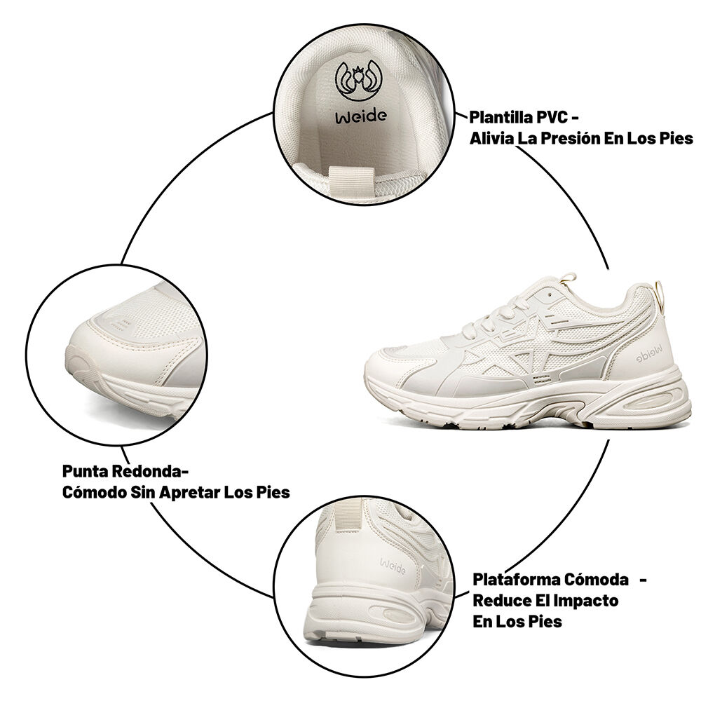 Zapatilla Casual Mujer Urbana Deportiva Comodo Weide Tfa303 image number 7.0