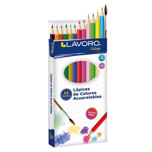 Lapices De Colores 12 Largo Acuarelable Ma Lavoro