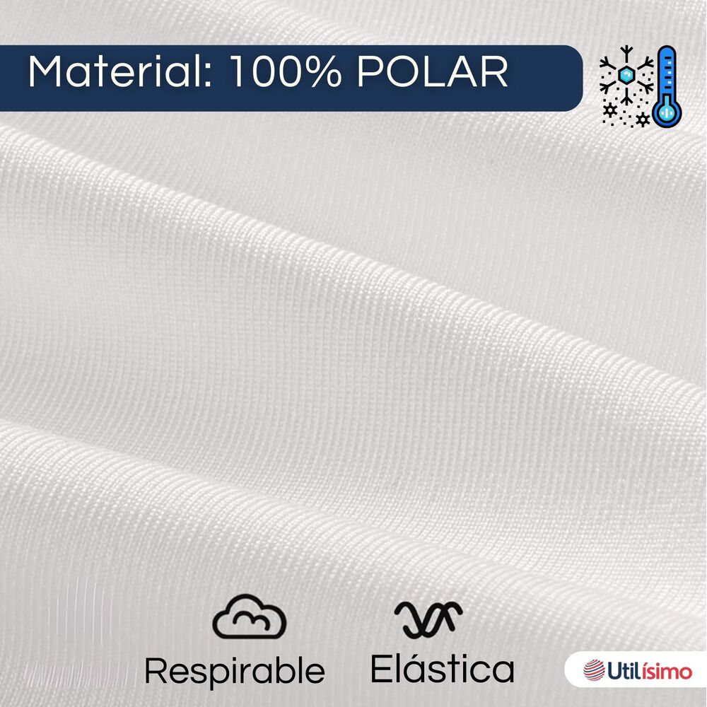 Camiseta Polera Polar Manga Larga Niño Primera Capa Blanco image number 5.0