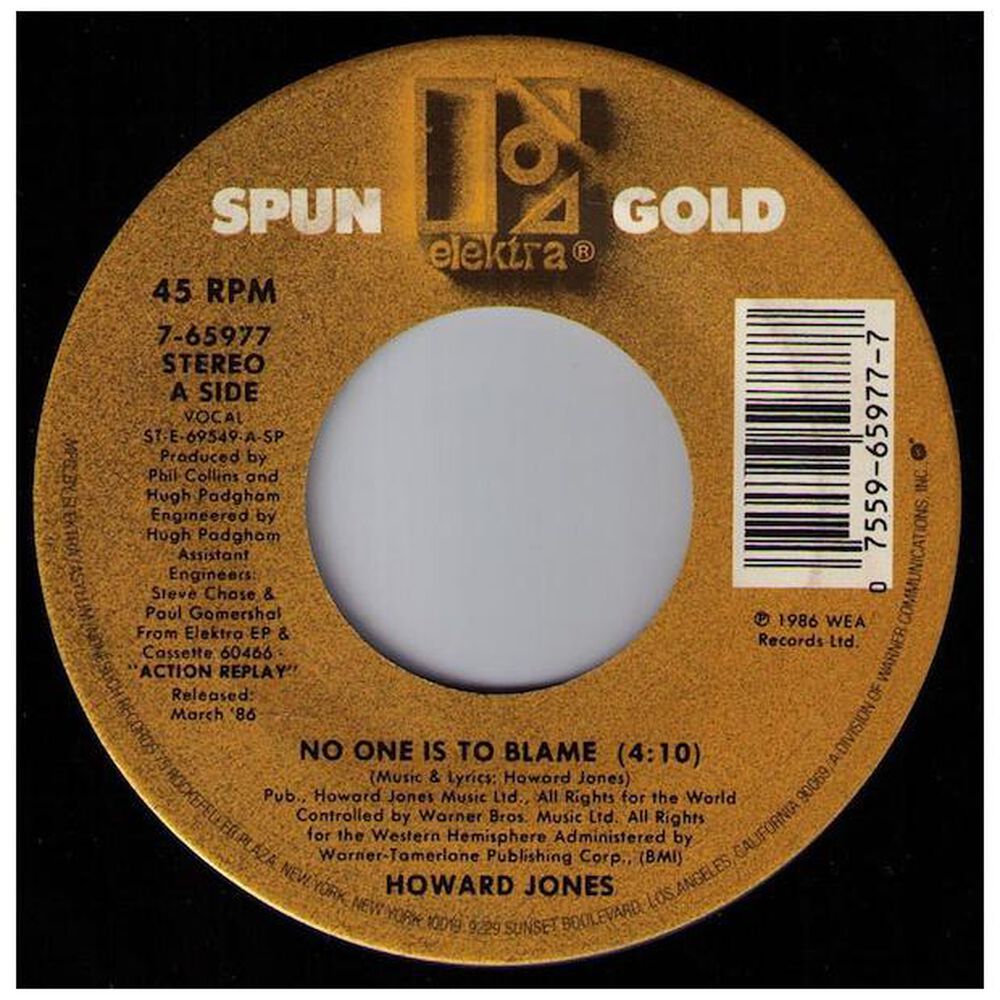 Howard Jones - No One Is To Blame | 7" Single Vinilo Usado image number 0.0