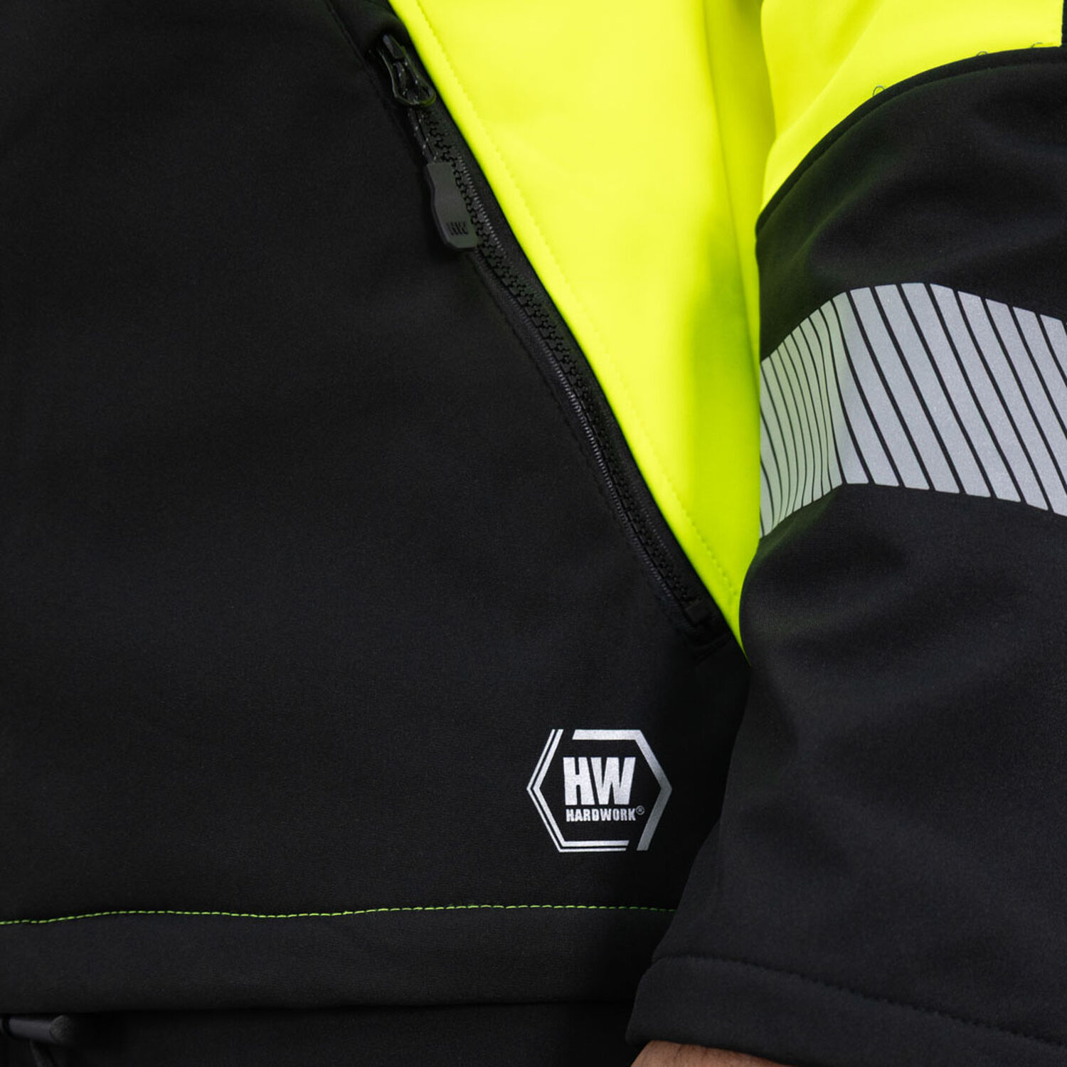 Chaqueta Softshell Hw Oklan Amarillo Fluor image number 4.0