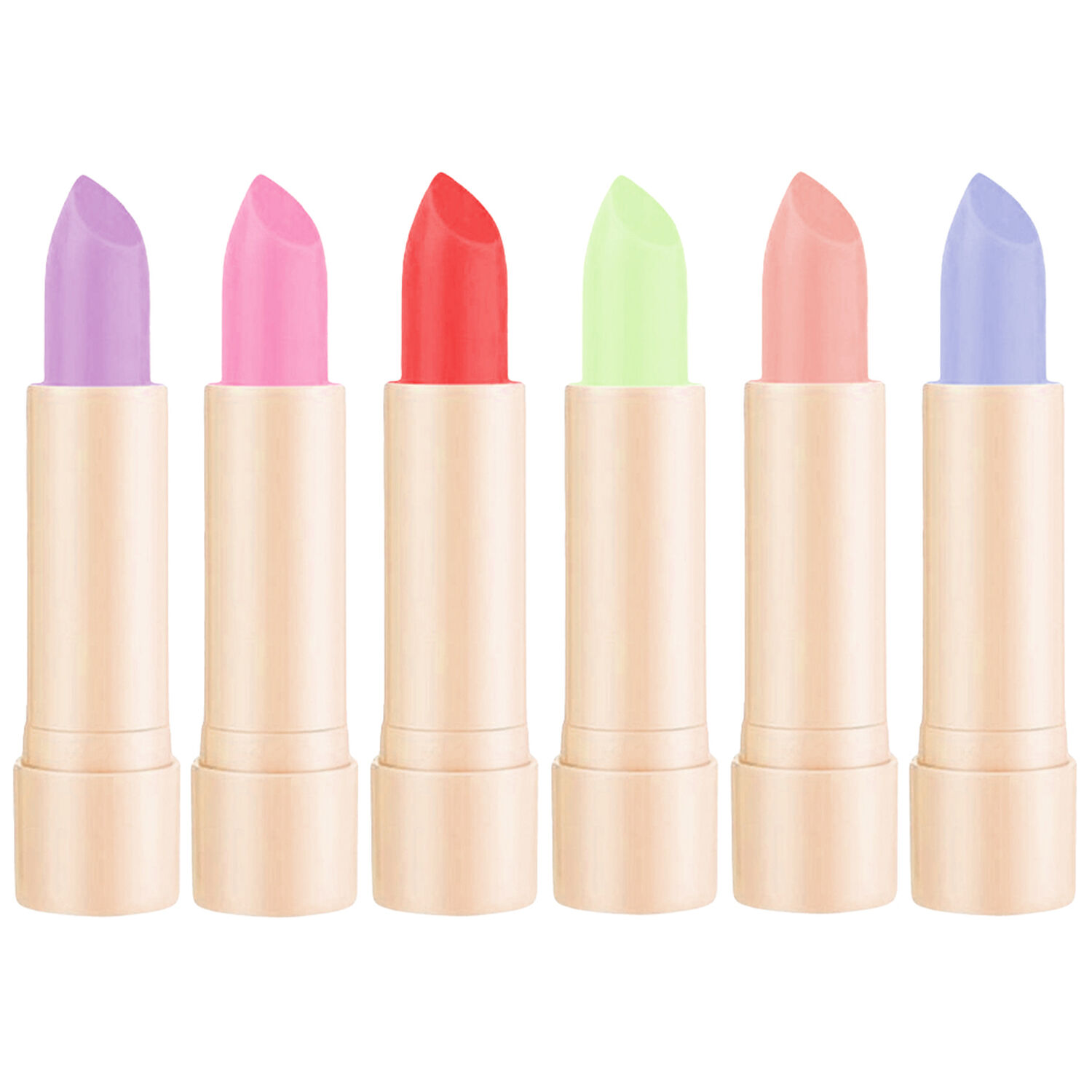 Set 6 Labiales M&aacute;gicos Balsamo Lipstick Maquillaje Labios image number 2.0