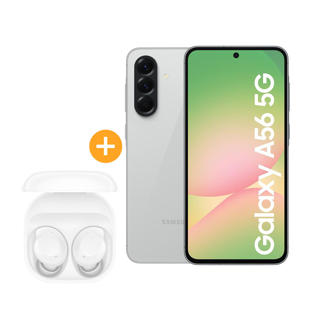 Smartphone Samsung Galaxy A56 Gris / 5G / 128 GB / Liberado + Audífonos Buds Core Blanco