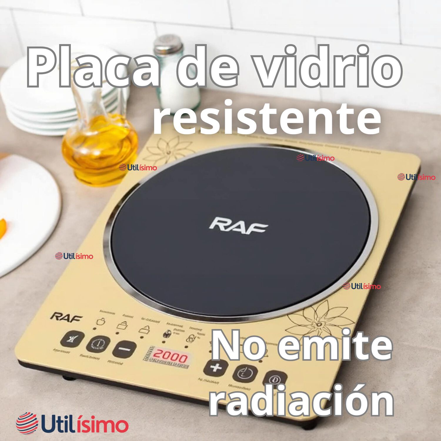 Cocina Encimera El&eacute;ctrica De Inducci&oacute;n 1 Plato Port&aacute;til 2000w image number 6.0