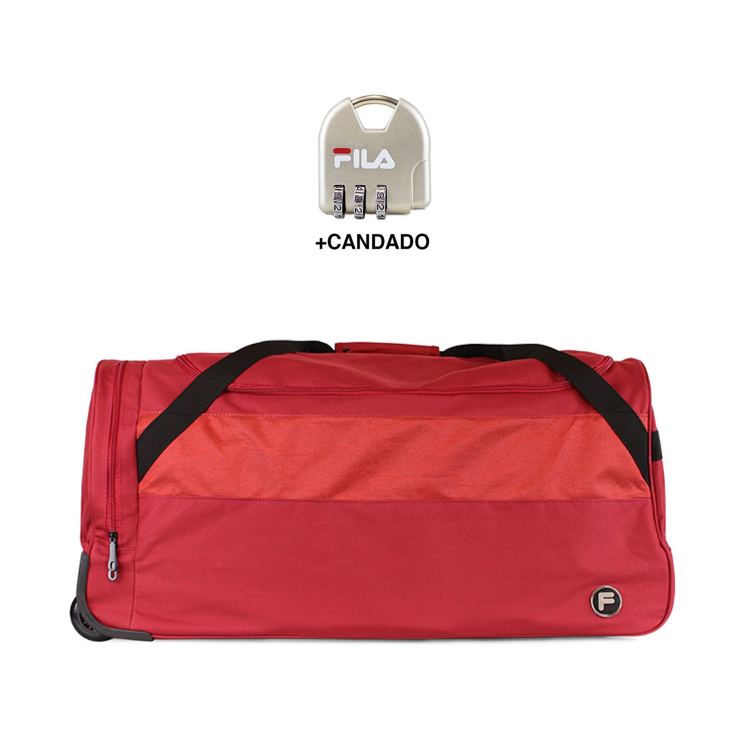 Bolso De Viaje Con Ruedas Fila Overland M 89lts Rojo + Candado image number 0.0