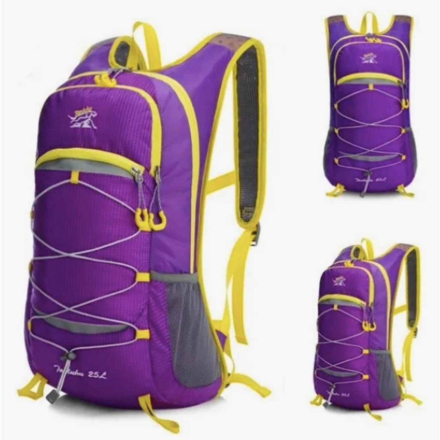 Mochila Hidrataci&oacute;n Outdoor Trekking Running + Bolsa De Agua Morada image number 0.0