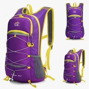 Mochila Hidrataci&oacute;n Outdoor Trekking Running + Bolsa De Agua Morada