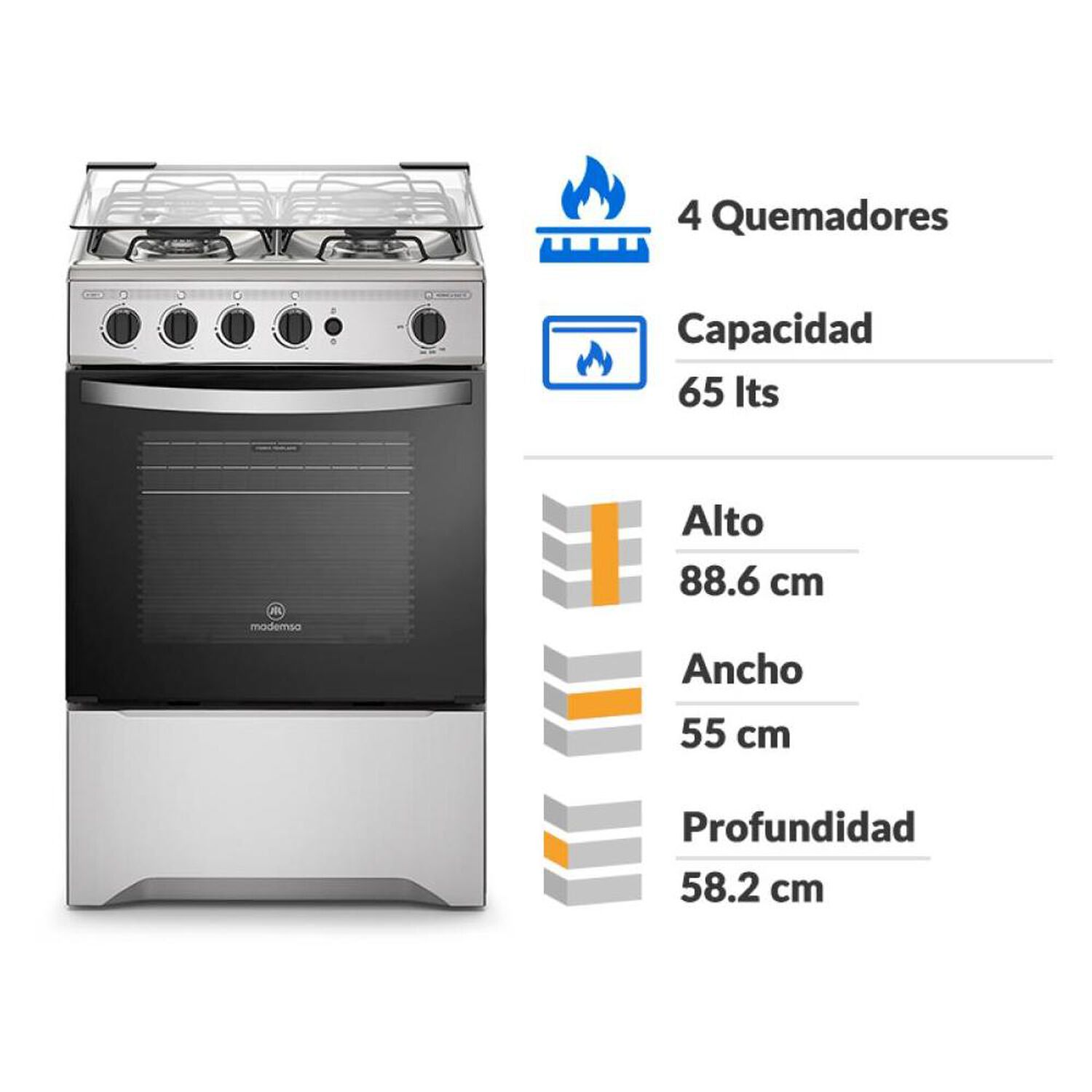Cocina A Gas Mademsa M 520 T / 4 Quemadores image number 1.0