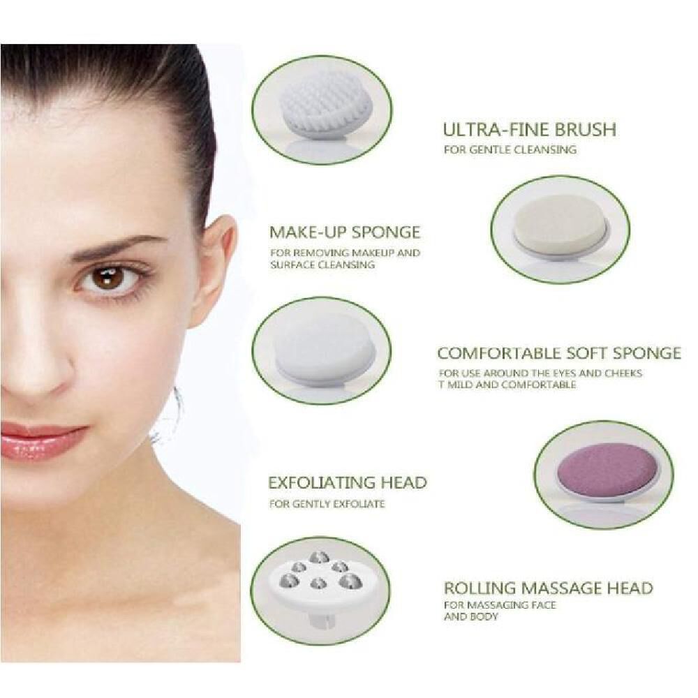 Cepillo Limpiador Facial 5 En 1 Masajeador Exfoliante image number 4.0