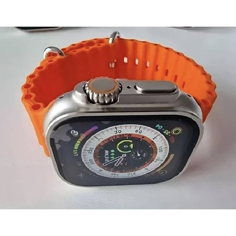 Smartwatch Ultra Reloj Inteligente Ultra Watch 8 49mm Caja Blanco Correa Naranja image number 1.0