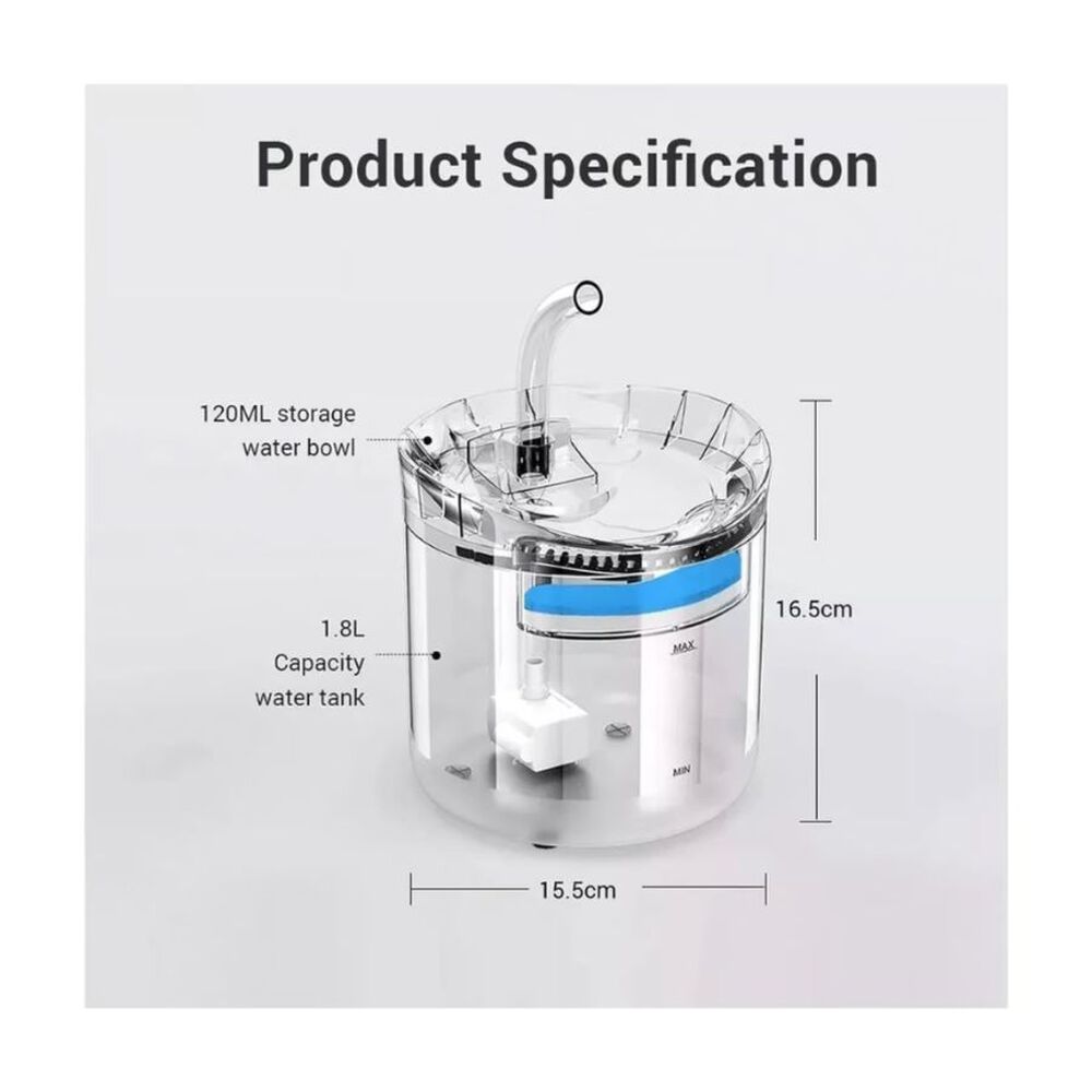 Dispensador Bebedero Agua Automático Gatos Y Perros image number 1.0