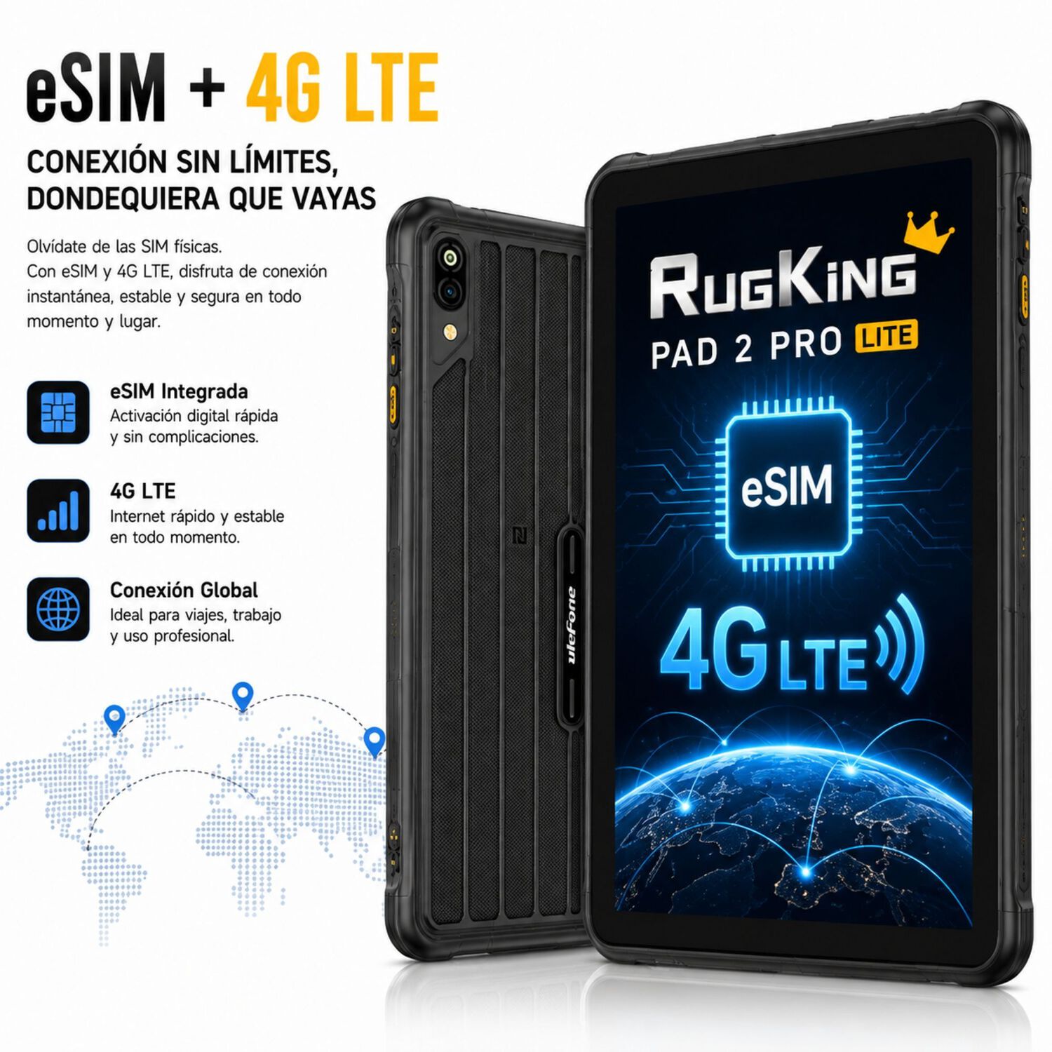 Tablet Rugged Ulefone Rugking Pad 2 Pro Lite 4g 128gb 16gb image number 4.0