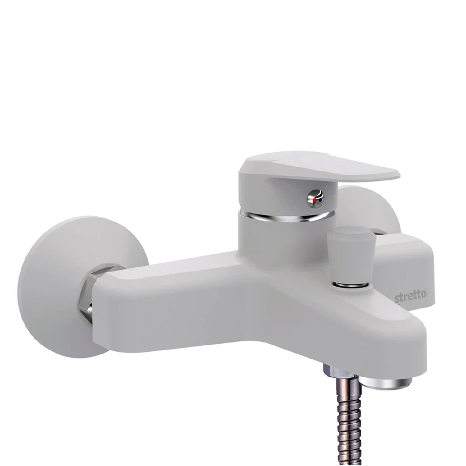 Monomando Llave Grifo Para Tina Ducha Modelo Padova Stretto Color Blanco image number 2.0