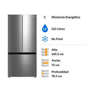 Refrigerador French Door Midea MDRF670FGE46 / No Frost / 522 Litros / C
