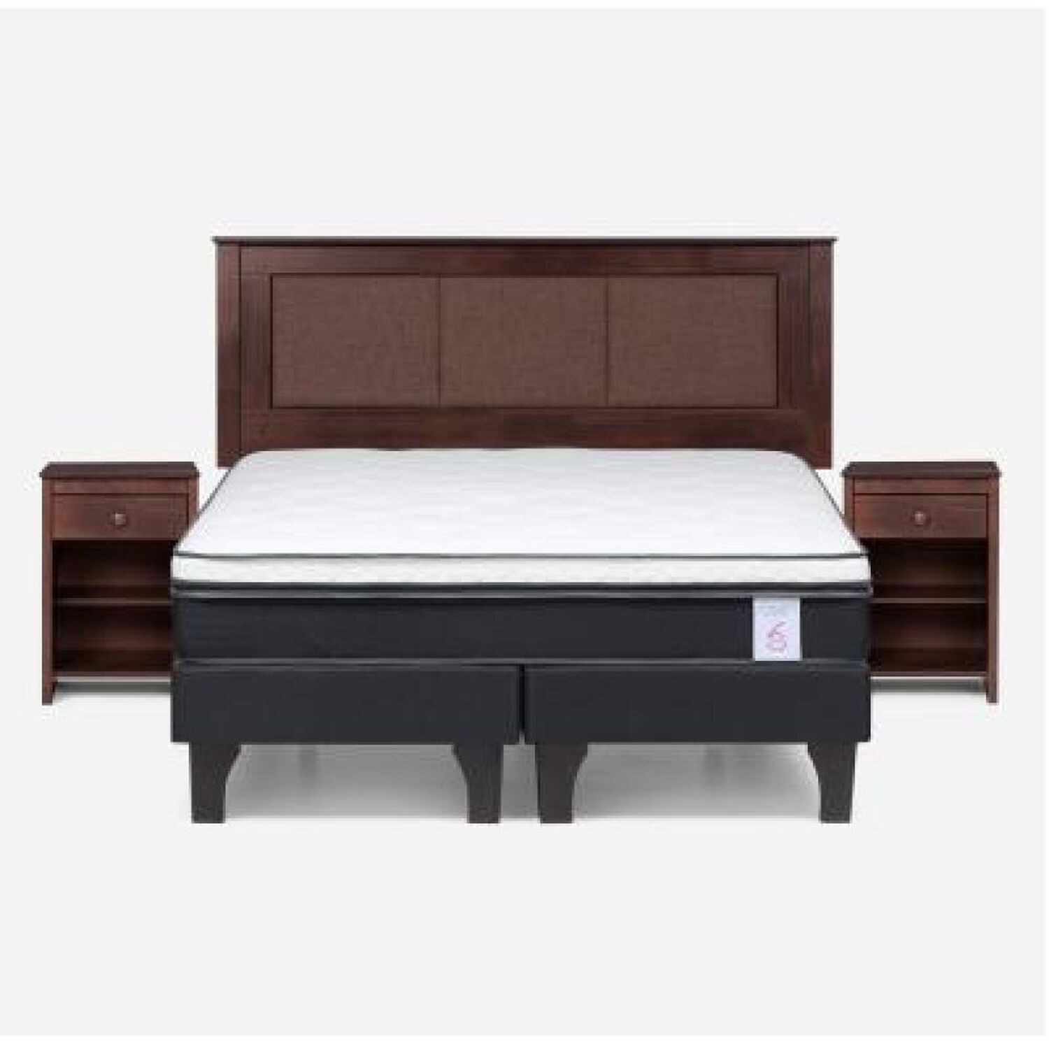 Cama Europea Rosen New Style 6 / 2 Plazas / Base Dividida + Set De Maderas image number 8.0